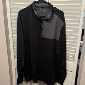Walter Hagen Black and Gray Quarter-Zip Pullover Men’s Large